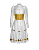 Jolly Holiday LS Puff Sleeve TNeck Dress with Character Skirt
