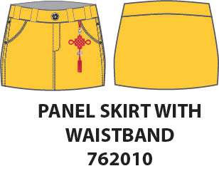 Demon Huntress Panel Skort with Waistband and Panty
