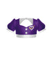 Flight Attendant Sweetheart Puff Sleeve Crop Top with Triangle Back