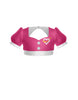 Flight Attendant Sweetheart Puff Sleeve Crop Top with Triangle Back