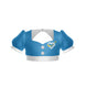 Flight Attendant Sweetheart Puff Sleeve Crop Top with Triangle Back