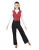Roaring 20s LS TNeck Zipper Back Unitard with Straight Leg - Ladies Fit