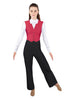 Roaring 20s LS TNeck Zipper Back Unitard with Straight Leg - Ladies Fit