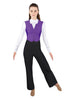 Roaring 20s LS TNeck Zipper Back Unitard with Straight Leg - Ladies Fit