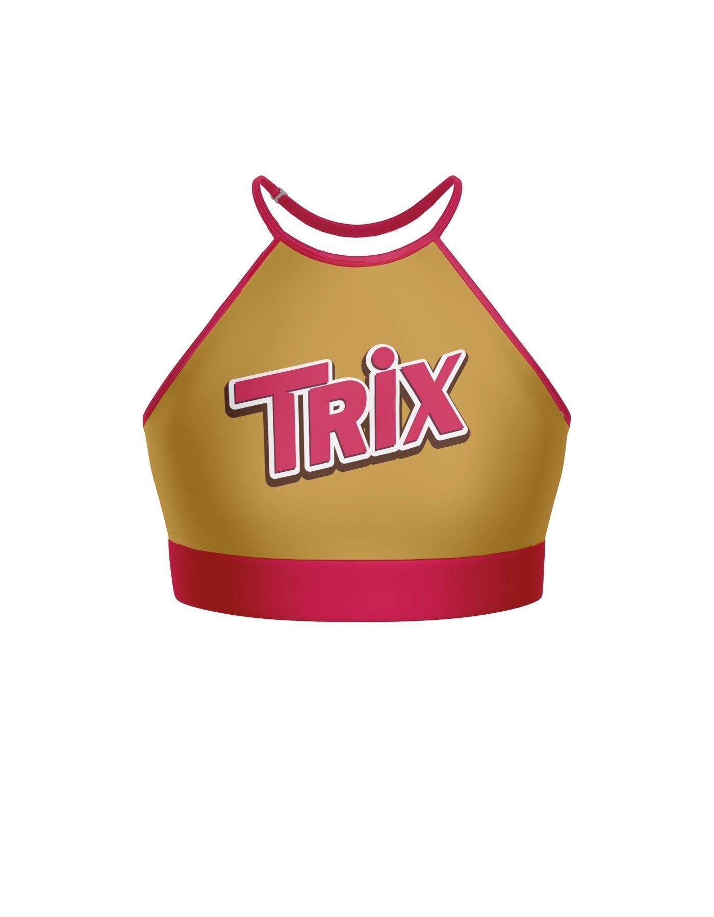 Trix Chocolate Halter Binding Crop Top