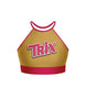 Trix Chocolate Halter Binding Crop Top