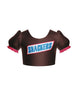 Snackers Chocolate Puff Sleeve Crop Top