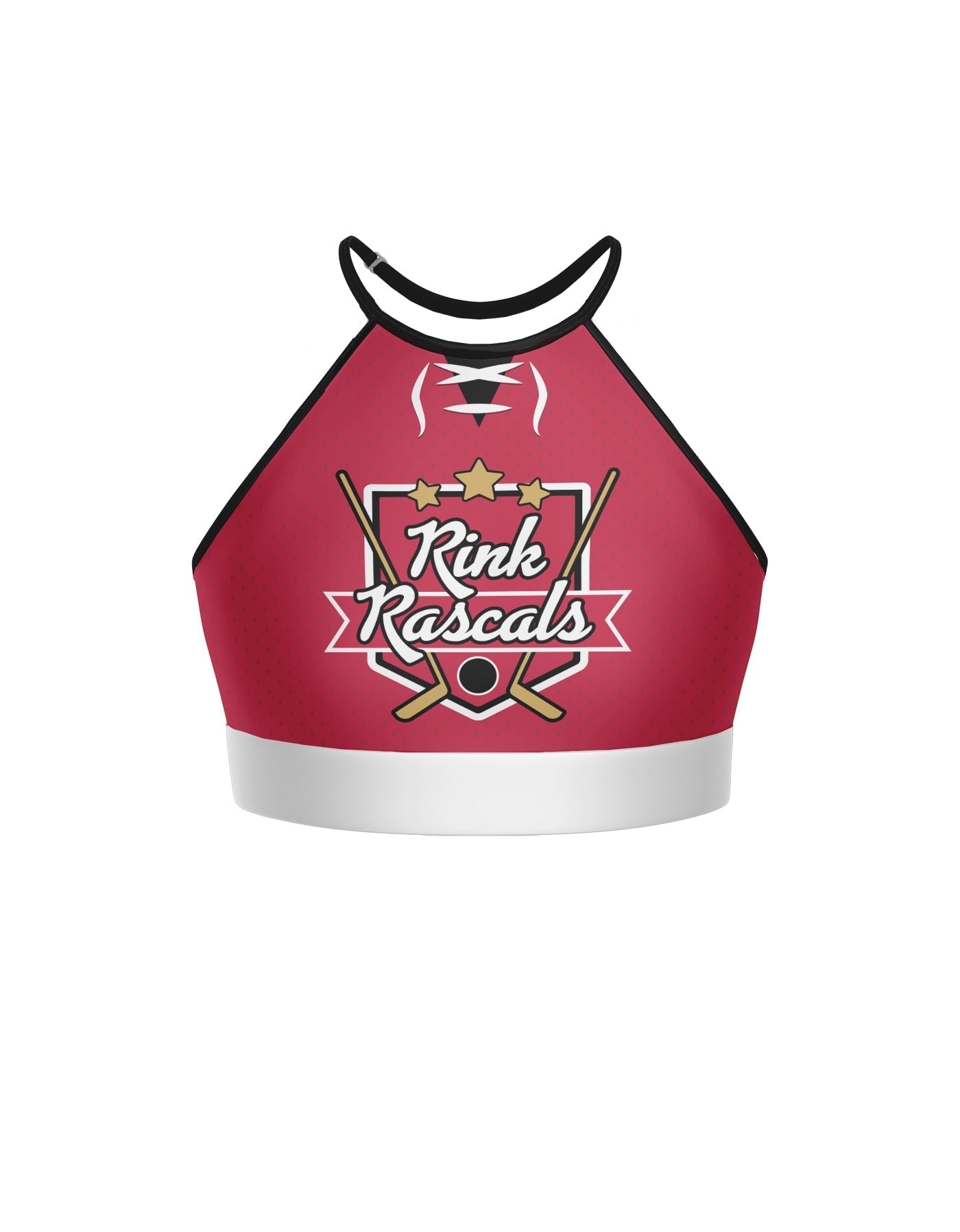 Penalty Box - Hockey Halter Binding Crop Top