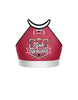 Penalty Box - Hockey Halter Binding Crop Top