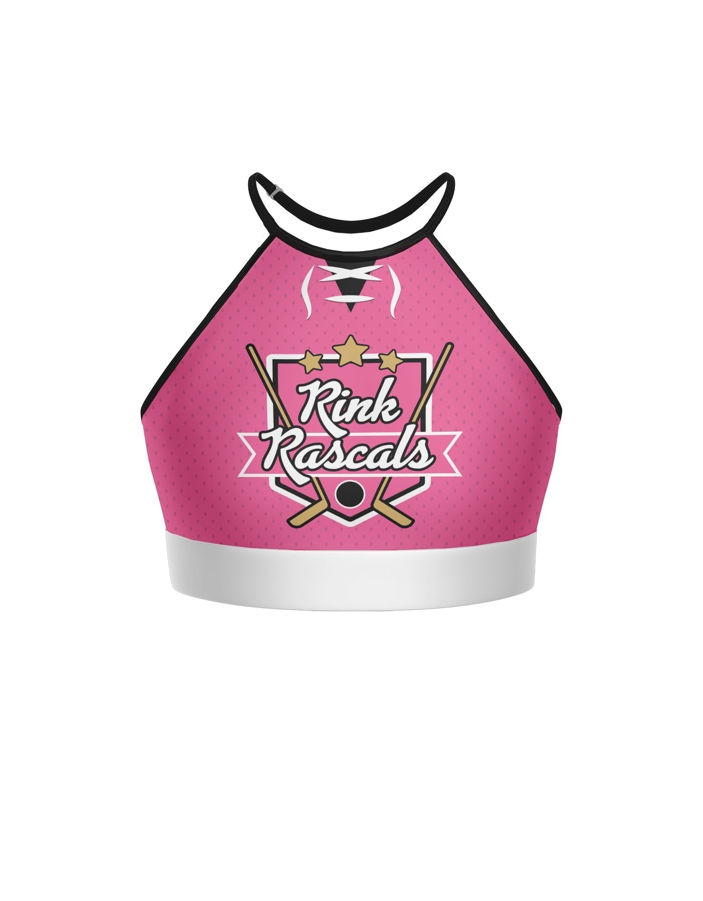 Penalty Box - Hockey Halter Binding Crop Top