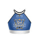 Penalty Box - Hockey Halter Binding Crop Top