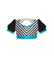Banana Split Sweetheart Puff Sleeve Crop Top with Triangle Back and Ruffles
