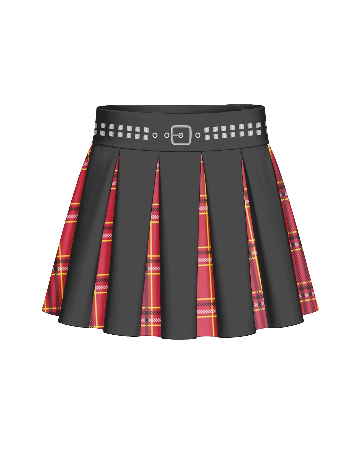 BlackPink Plaid Mini Pleated Skort