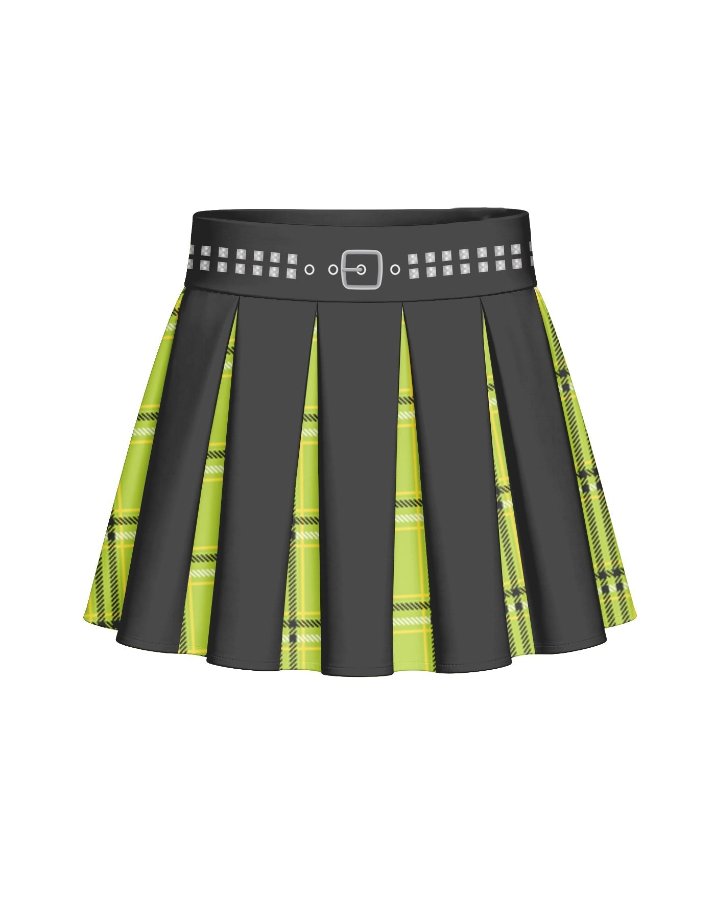 BlackPink Plaid Mini Pleated Skort