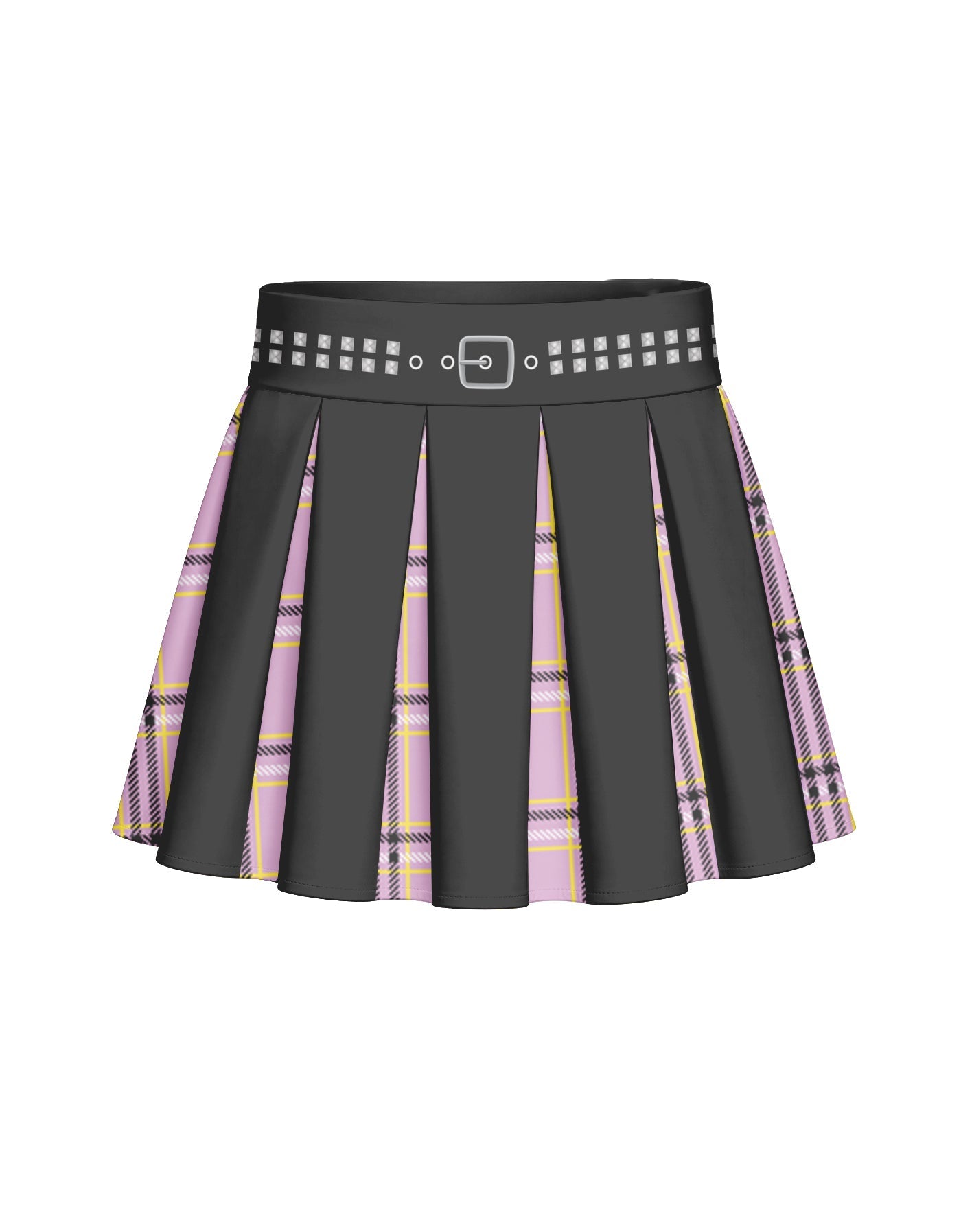 BlackPink Plaid Mini Pleated Skort