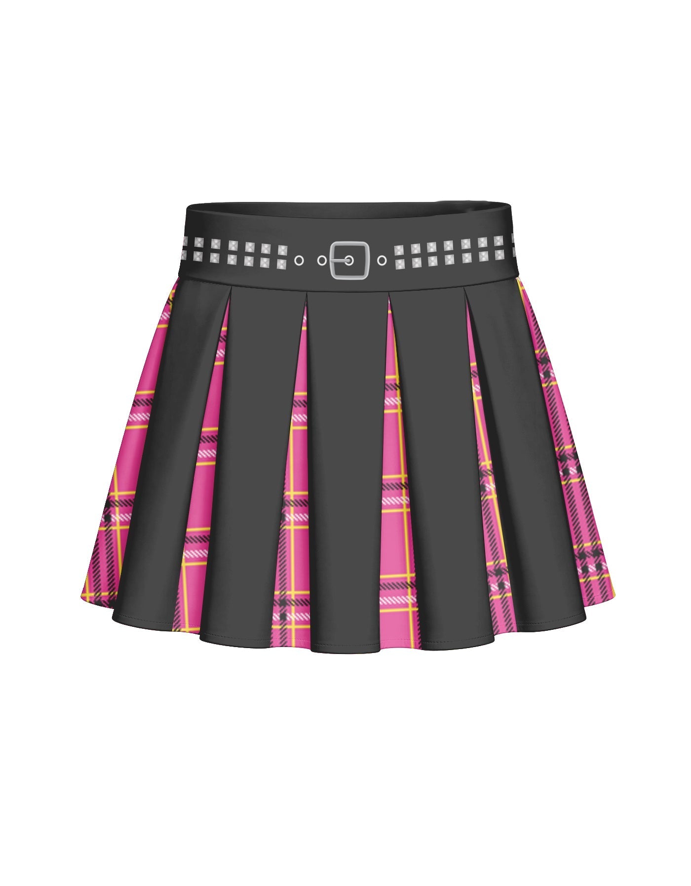 BlackPink Plaid Mini Pleated Skort