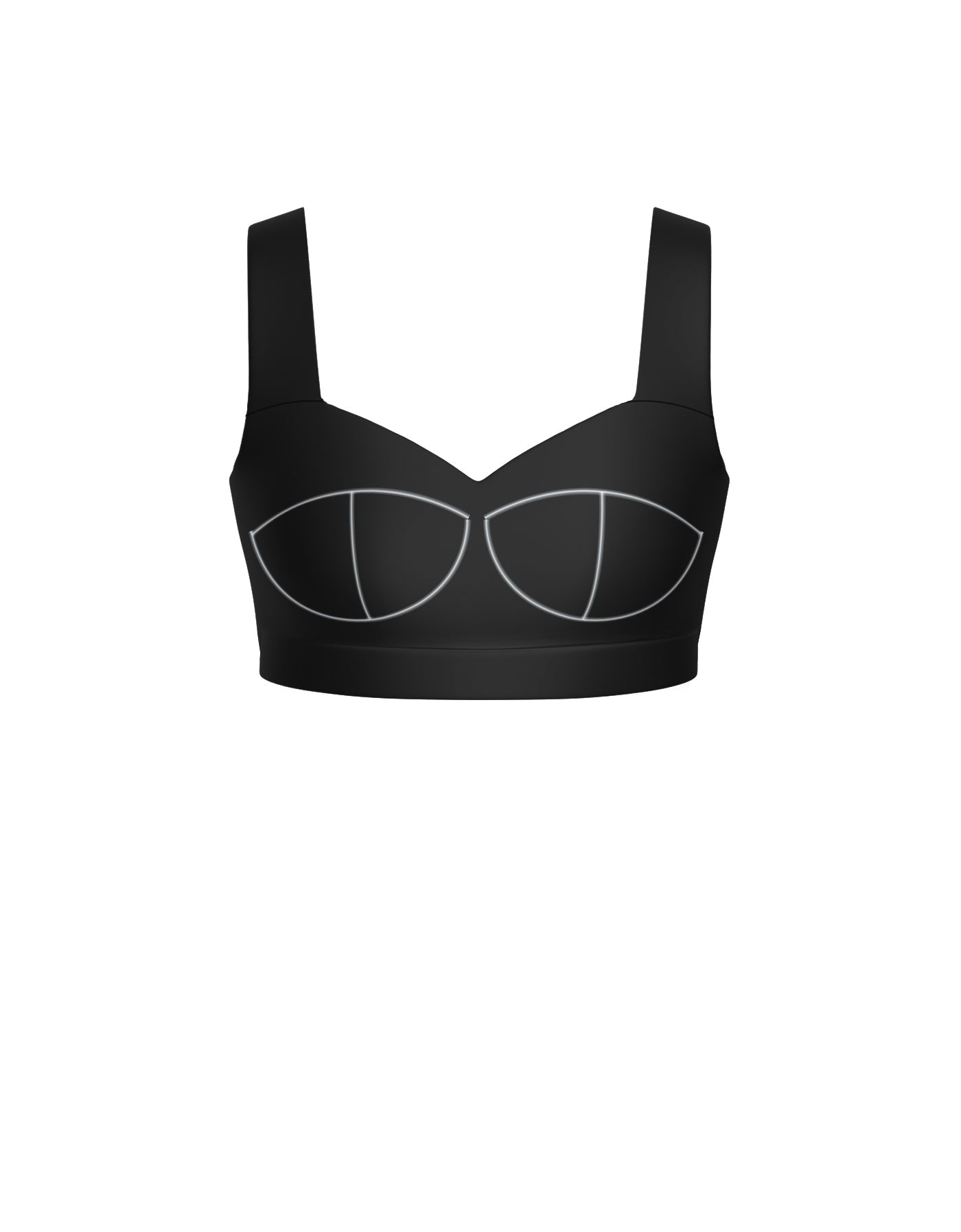 BlackPink Sweetheart Crop Top with Strap