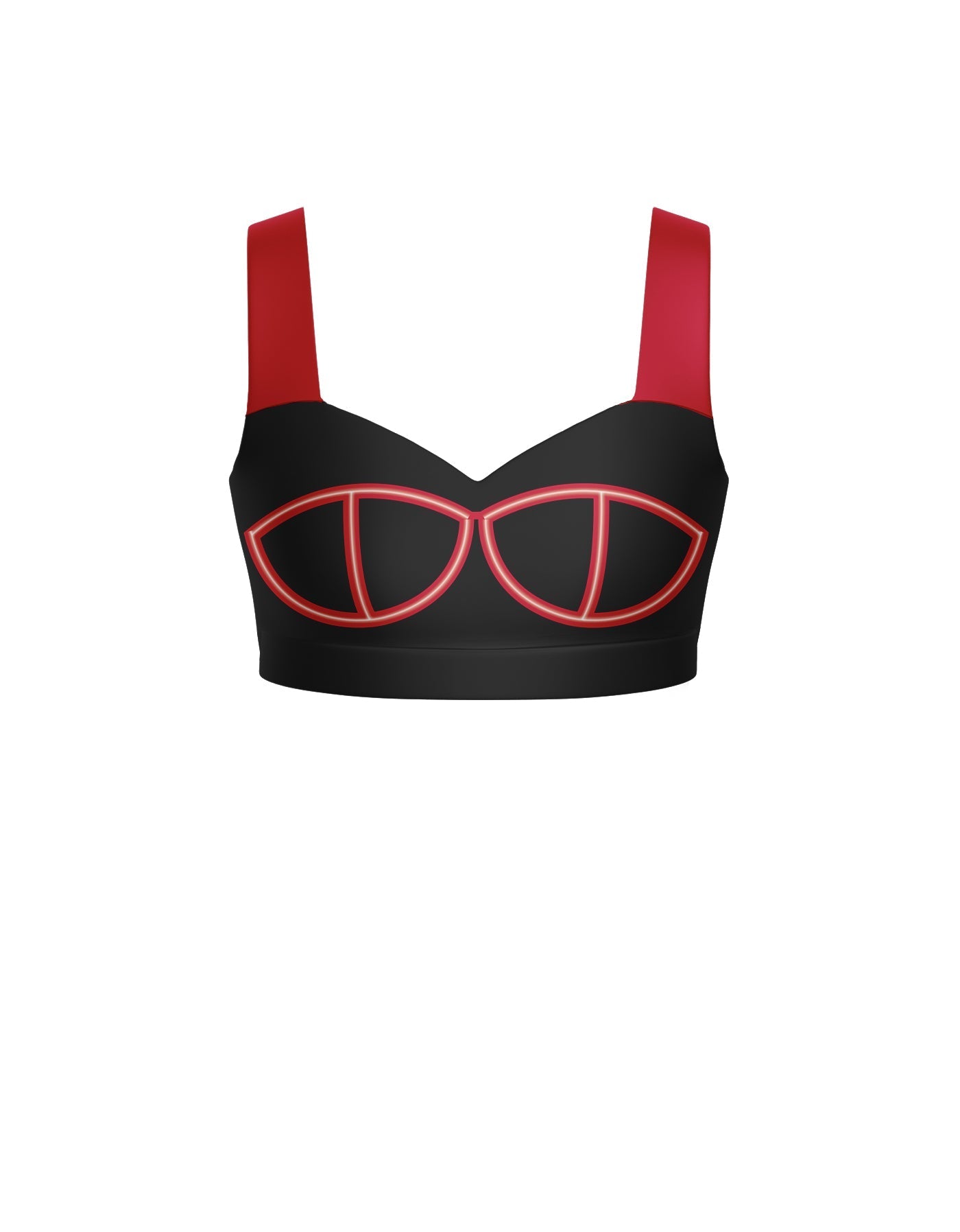 BlackPink Sweetheart Crop Top with Strap