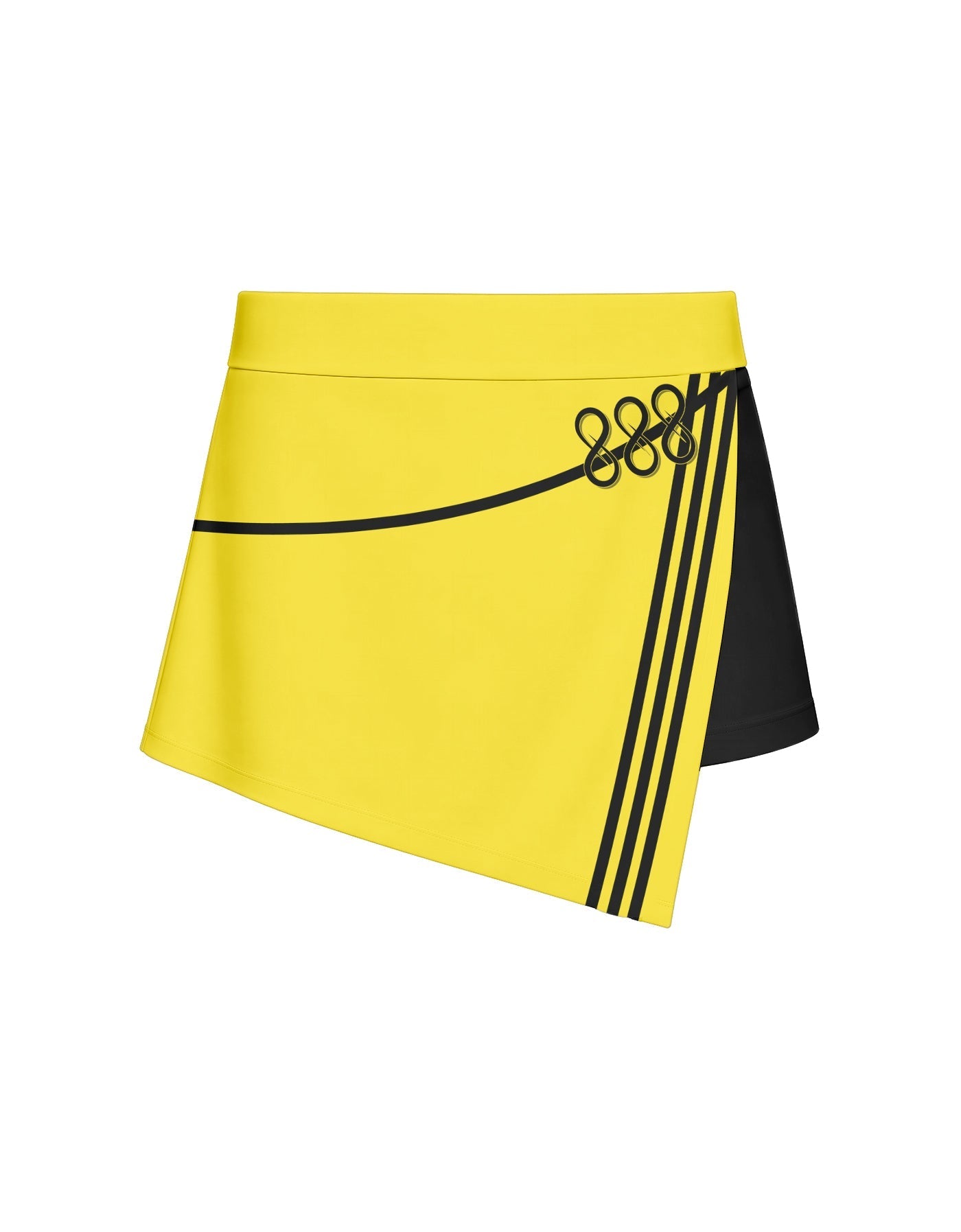 BlackPink Overlap Panel Skort with Waistband and Panty