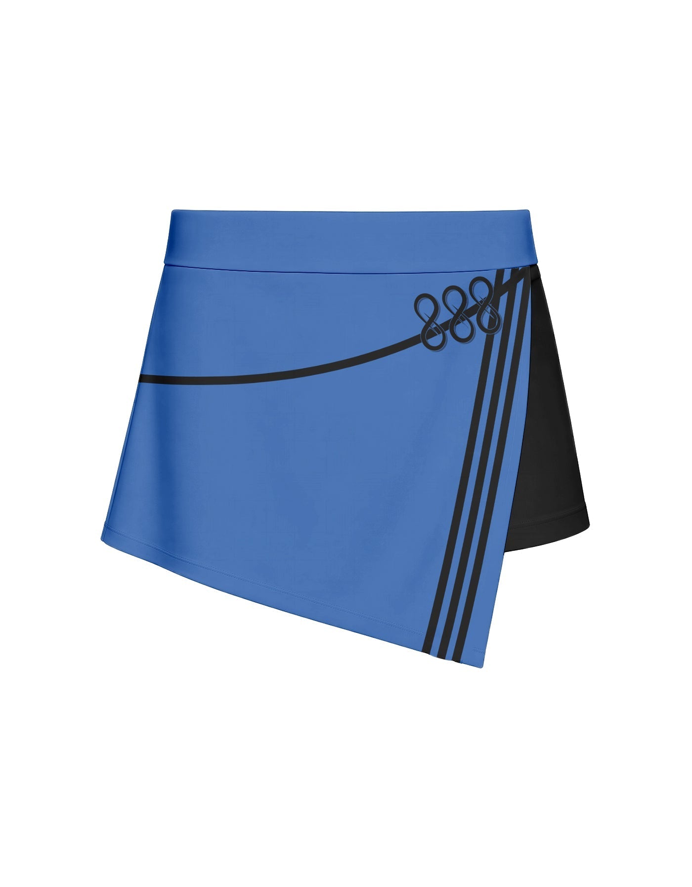 BlackPink Overlap Panel Skort with Waistband and Panty