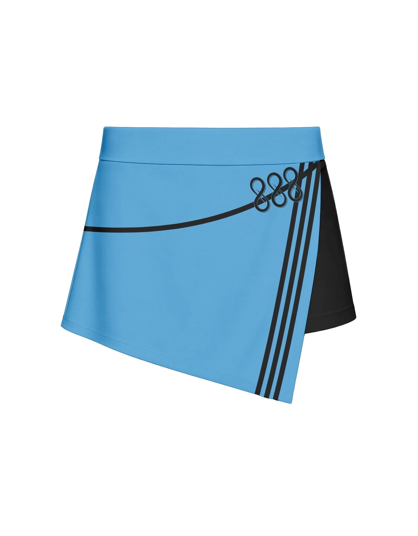 BlackPink Overlap Panel Skort with Waistband and Panty