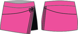 BlackPink Overlap Panel Skort with Waistband and Panty