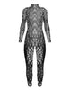 Reptilian LS Tneck Zipper Back Unitard