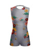 Lotus Sleeveless Open Back Biketard