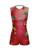 Lotus Sleeveless Open Back Biketard