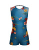 Lotus Sleeveless Open Back Biketard