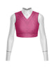 Totally Clueless LS Tneck Keyhole Back Crop Top
