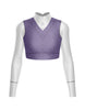 Totally Clueless LS Tneck Keyhole Back Crop Top