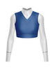 Totally Clueless LS Tneck Keyhole Back Crop Top
