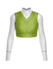 Totally Clueless LS Tneck Keyhole Back Crop Top