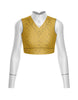 Totally Clueless LS Tneck Keyhole Back Crop Top