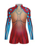 Sea Creature LS Tneck Zipper Back Biketard