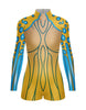 Sea Creature LS Tneck Zipper Back Biketard