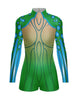 Sea Creature LS Tneck Zipper Back Biketard