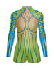 Sea Creature LS Tneck Zipper Back Biketard