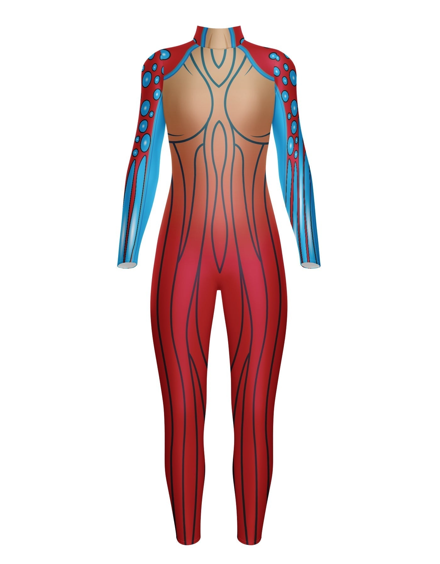 Sea Creature LS Tneck Zipper Back Unitard