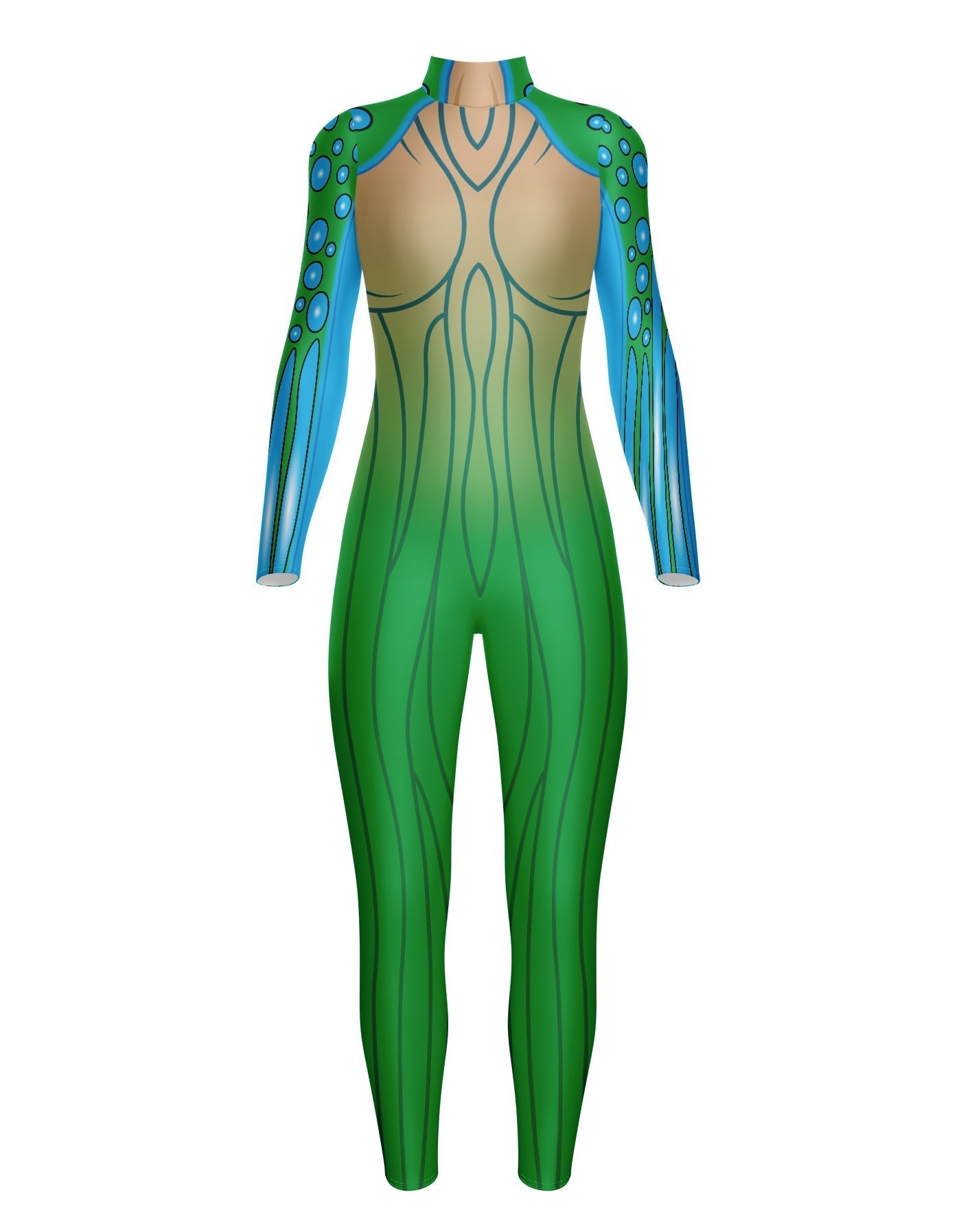 Sea Creature LS Tneck Zipper Back Unitard