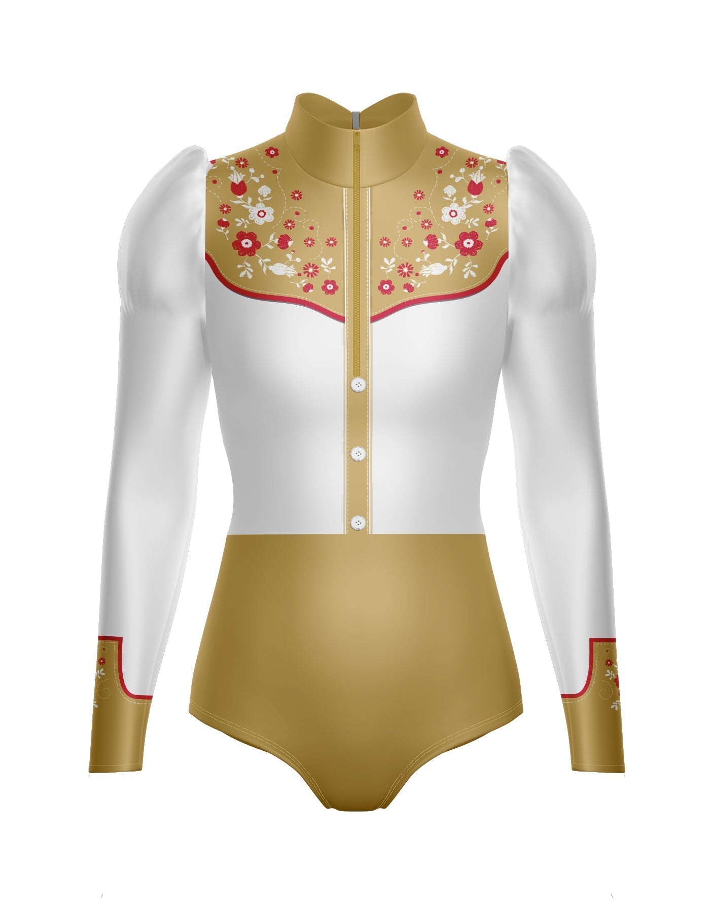 Nashville LS TNeck Zipper Front Leotard