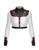 Nashville LS Tneck Zipper Front Crop Top