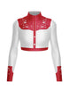Nashville LS Tneck Zipper Front Crop Top