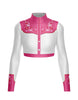 Nashville LS Tneck Zipper Front Crop Top