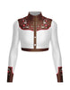 Nashville LS Tneck Zipper Front Crop Top