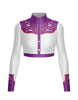 Nashville LS Tneck Zipper Front Crop Top