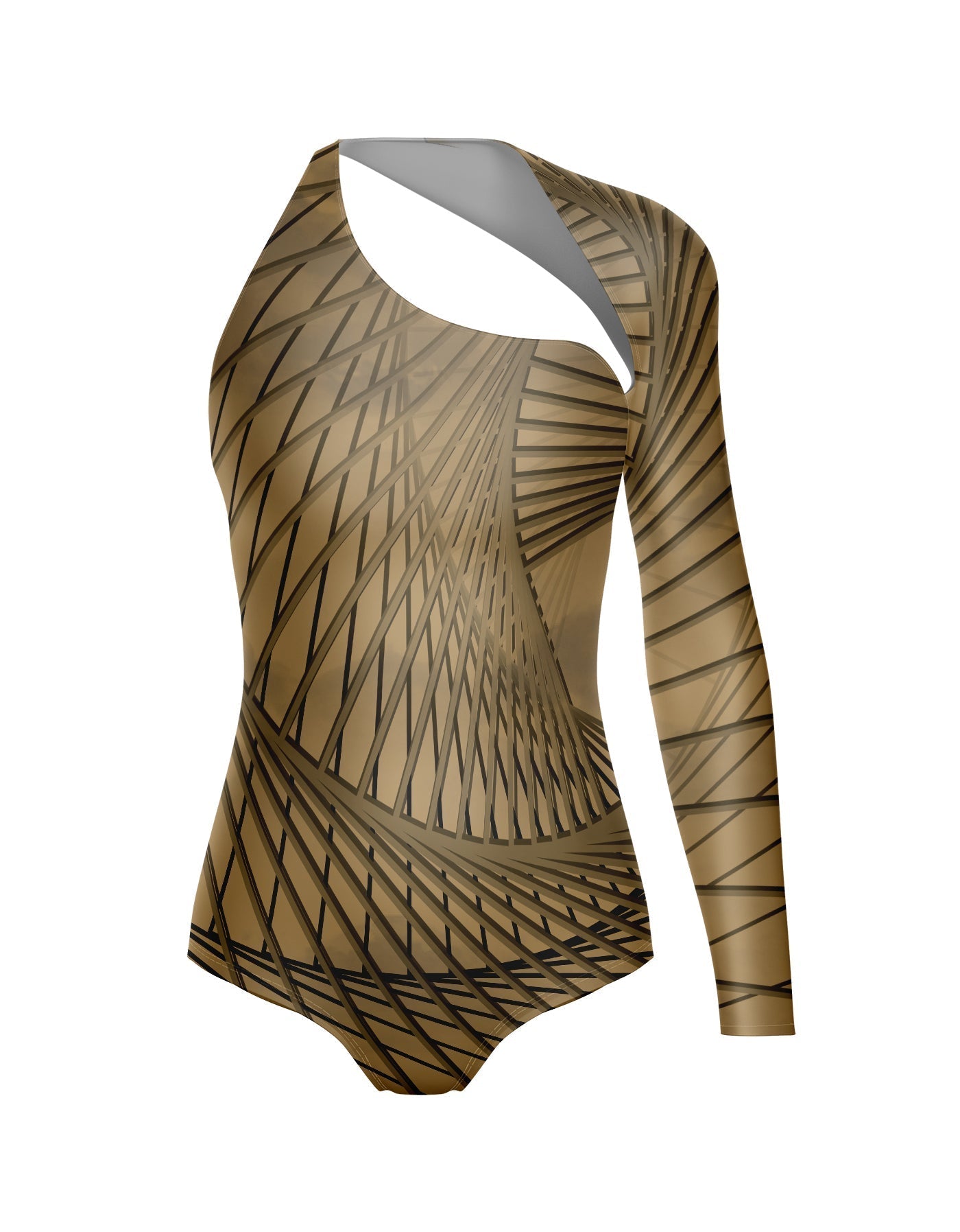 Fractal One Sleeve Leotard