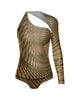 Fractal One Sleeve Leotard
