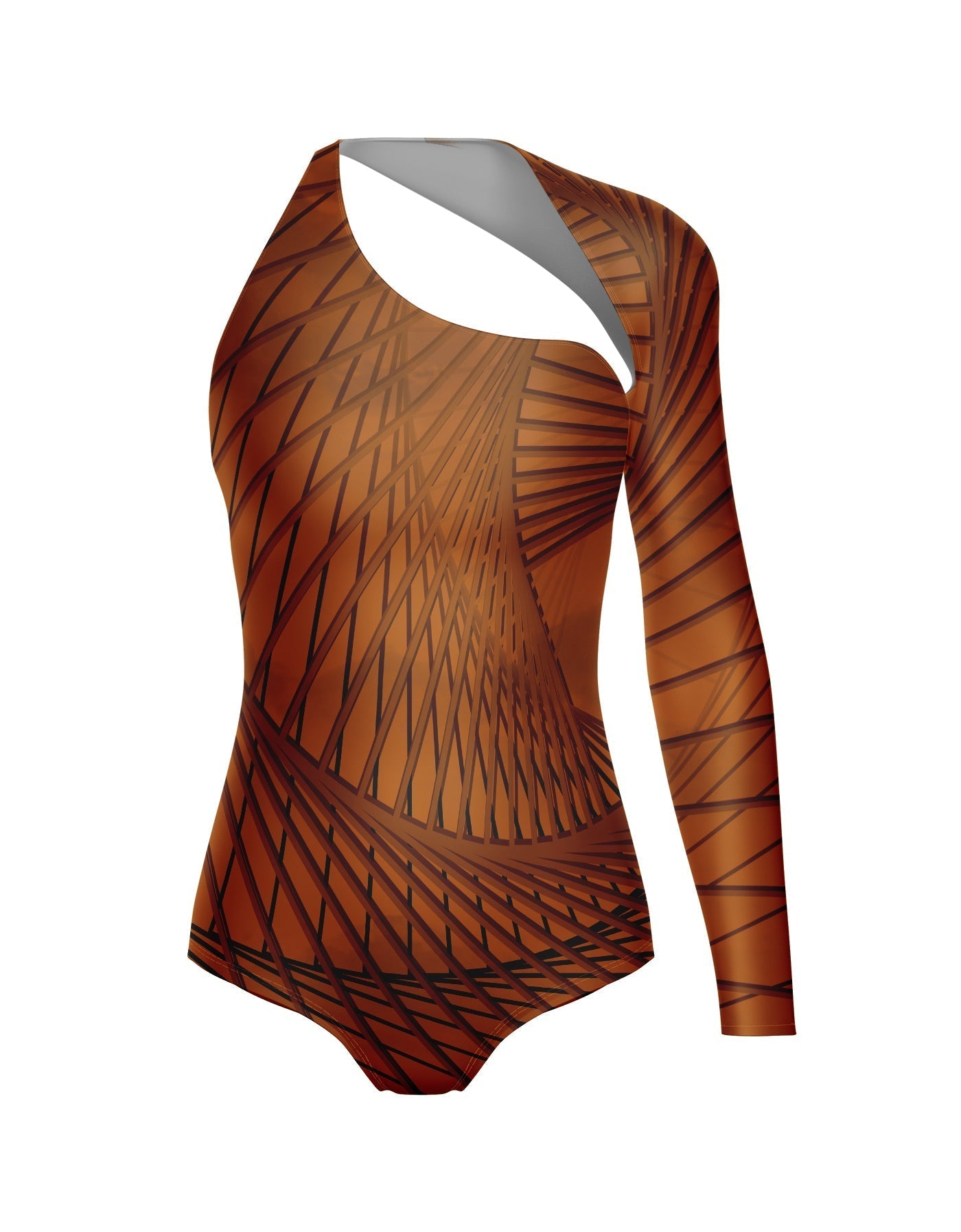 Fractal One Sleeve Leotard